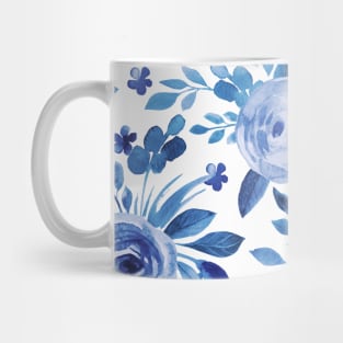 blue roses pattern Mug